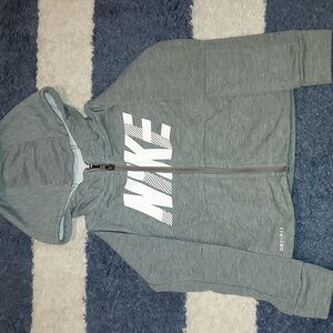 Nike toddler gray zip up hoodie